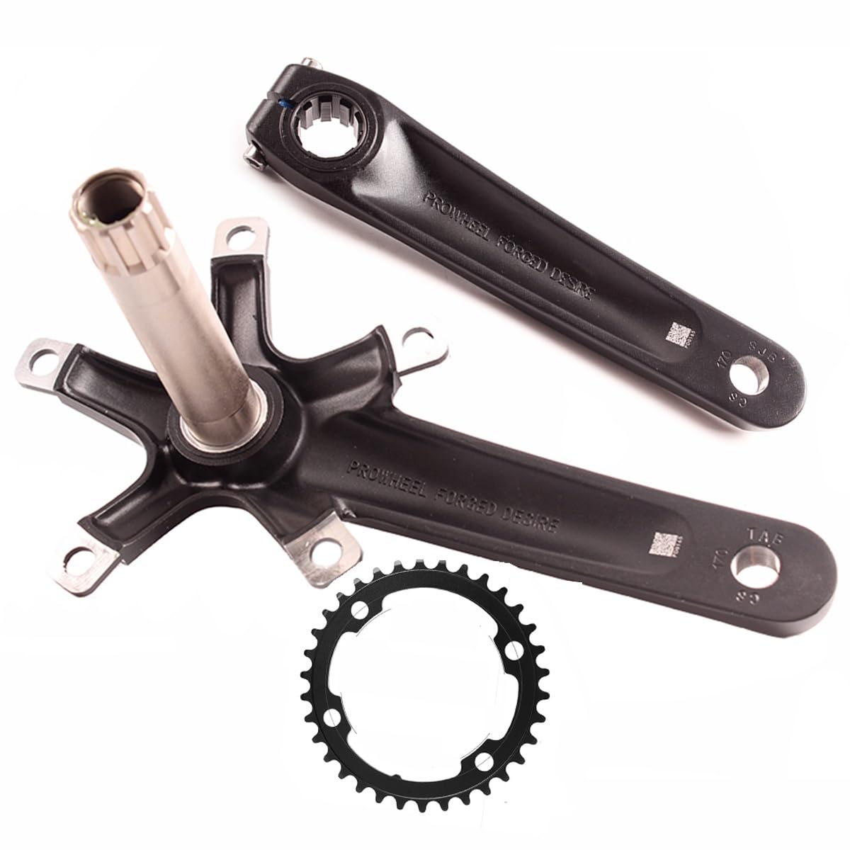 Zestaw korby drążonej do roweru wyścigowego 170 mm 130 BCD 39 do 53 zębów okrągła pojedyncza tarcza łańcuchowa aluminium do 8- i 11-rzędowych 5 otworów