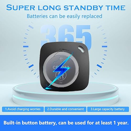 Miniatura 7 de Buscador de llaves con localizador de artículos Bluetooth, funciona con Find My, rastreador de llaves perdidas con artículo de sonido, rastreador de