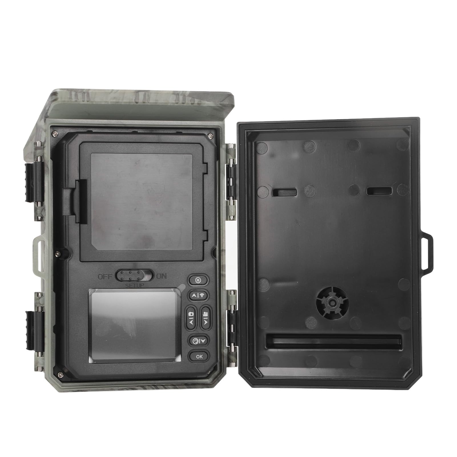 Solar Trail Camera - 4K 50MP, 2600mah Built in Rechargeable Battery, 0.3s Night Vision Motion Activated Tracking IP65 Waterproof Loop Recording Game Camera with Strap