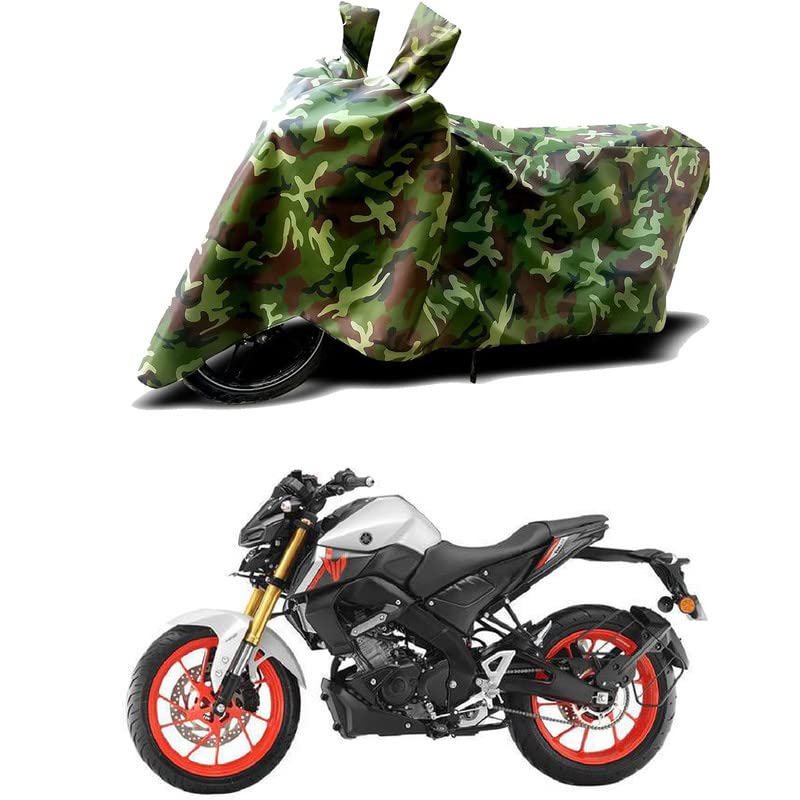 Image of 100% Water Resistant Full Bike Scooty Two Wheeler Body Cover Compatible for Yamaha MT 15 V2 /UV-Rays /Heat Protection /Birds Dropping /Scratchproof /Dust Proof /Waterproof /All Varients[Green MJ]