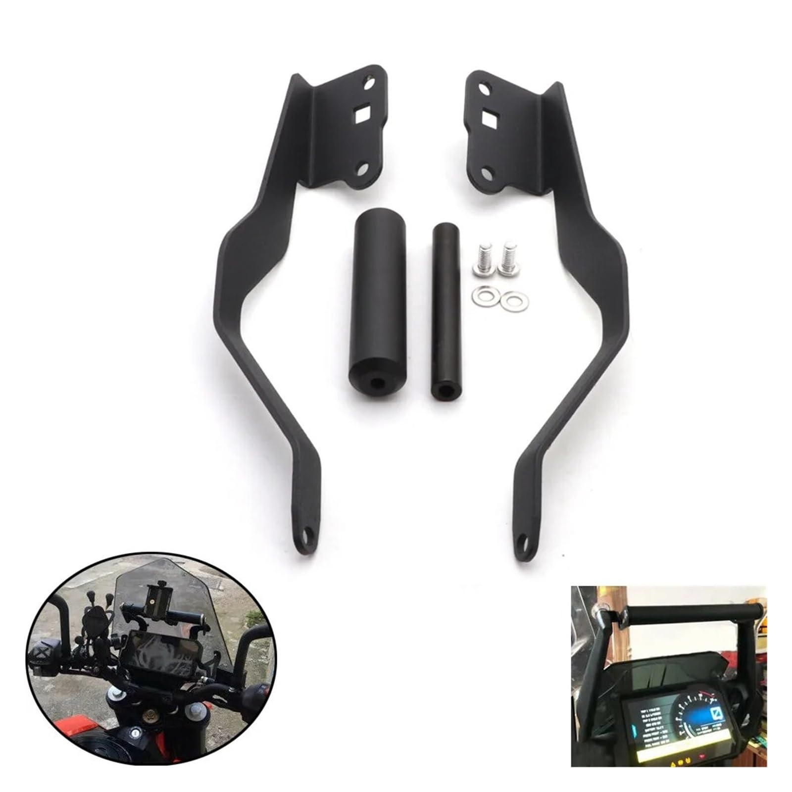 Telephone Moto Rotation pour BMW pour F750GS pour F850GS 2018-2019 Support De Navigation GPS pour Téléphone CNC Noir 12 Mm 22 Mm Moto Porte Téléphone Vélo