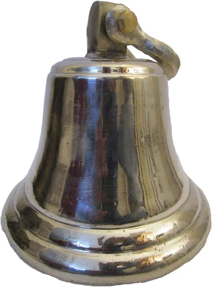 Brass Bell - Fully Brass Made – Great Sounding - Temple/Church/Religious/Traditional (1 Kilo - Diameter: 4.25 Inches)