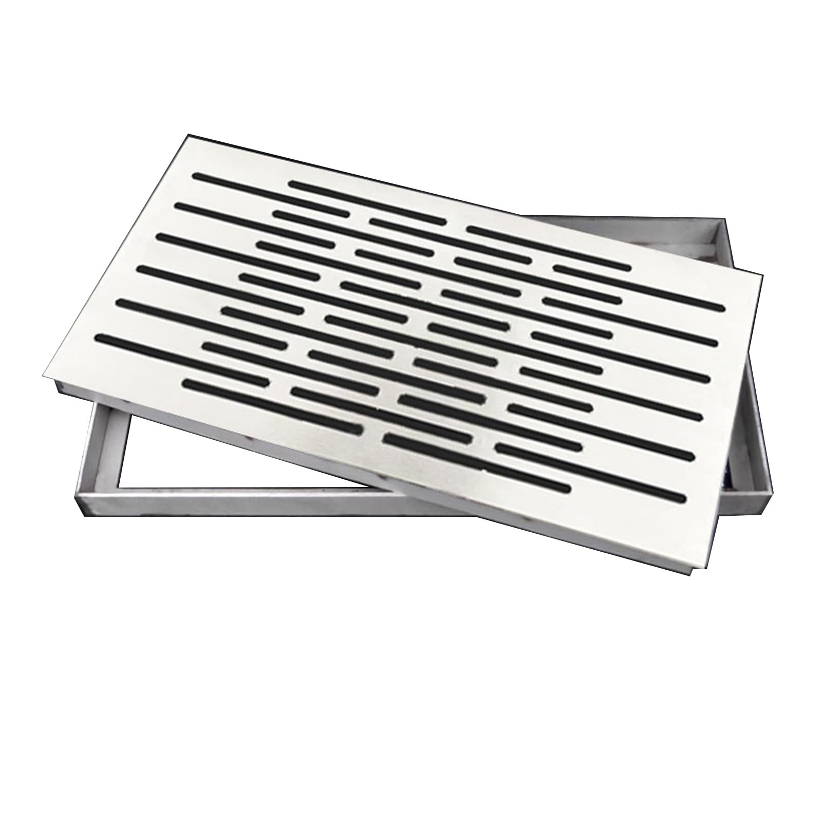 Arqueta 60x60 con Tapa, Canaleta Agua, Soldadura Firme, Apariencia Hermosa, Adecuadas para Áreas Residenciales, Patios, Parques(30x40x3cm/12x16x1.2in)