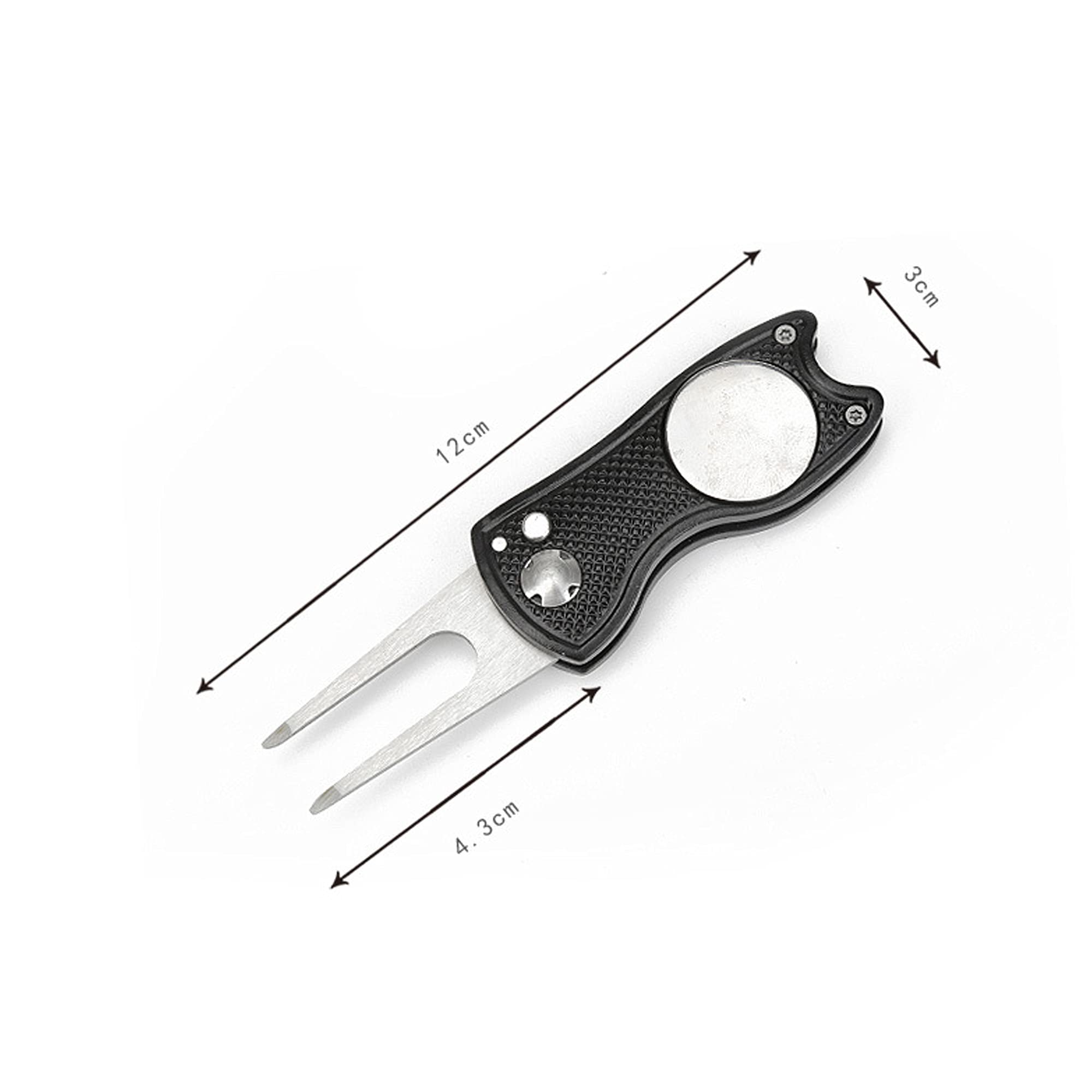 2 Pezzi Forcelle Da Golf Strumento Di Marcatore, Pitch Fork Golf, Golf Divot Strumento Di Riparazione, Per La Riparazione Di Tappeti Erbosi Verdi E Golf, Con Pennarello Magnetico Per Golfisti