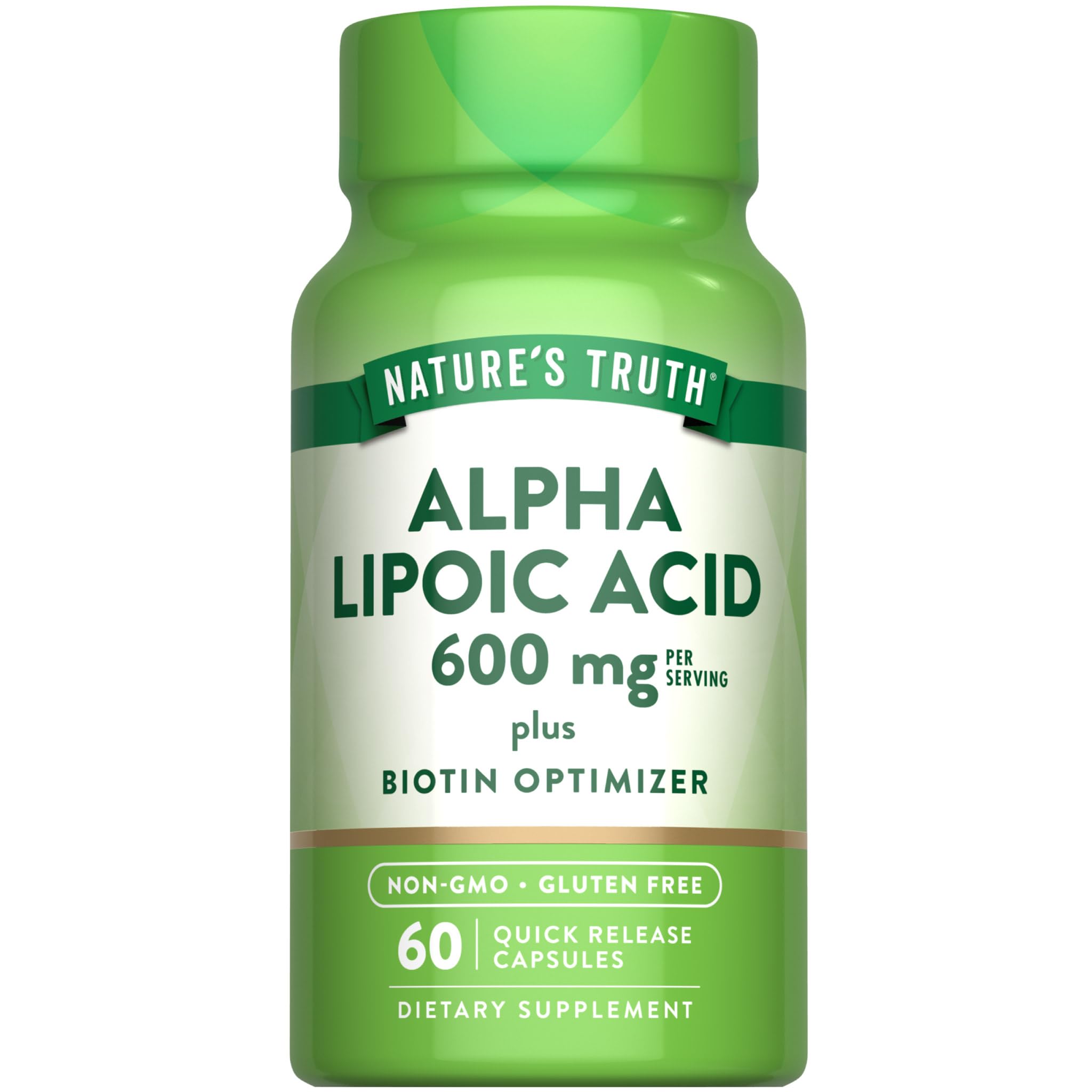 Amazon.com: Nature's Truth Alpha Lipoic Acid 600mg | plus Biotin