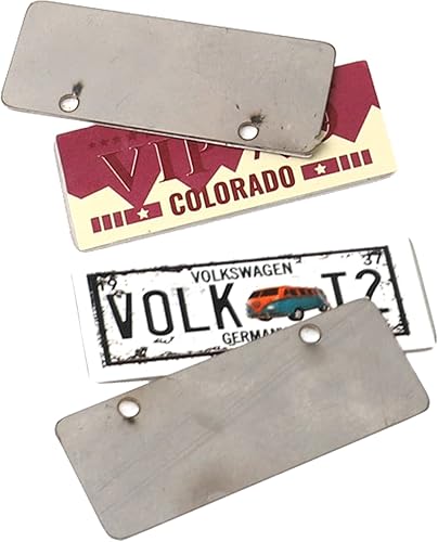 Miniatura 6 de Kit de 4 piezas de metal para matrícula de coche, accesorios de decoración compatibles con Traxxas TRX-4 Tamiya CC01 Axial SCX10 D90 110 RC Crawler