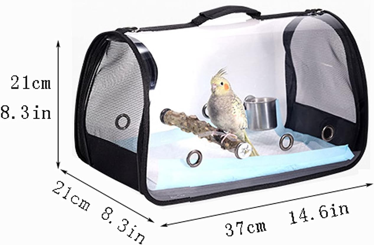 Bird Cage Bird Parrot Carrier Transparent Breathable Travel Cage Lightweight Pets Birds Travel Cage Bird Travel Cage