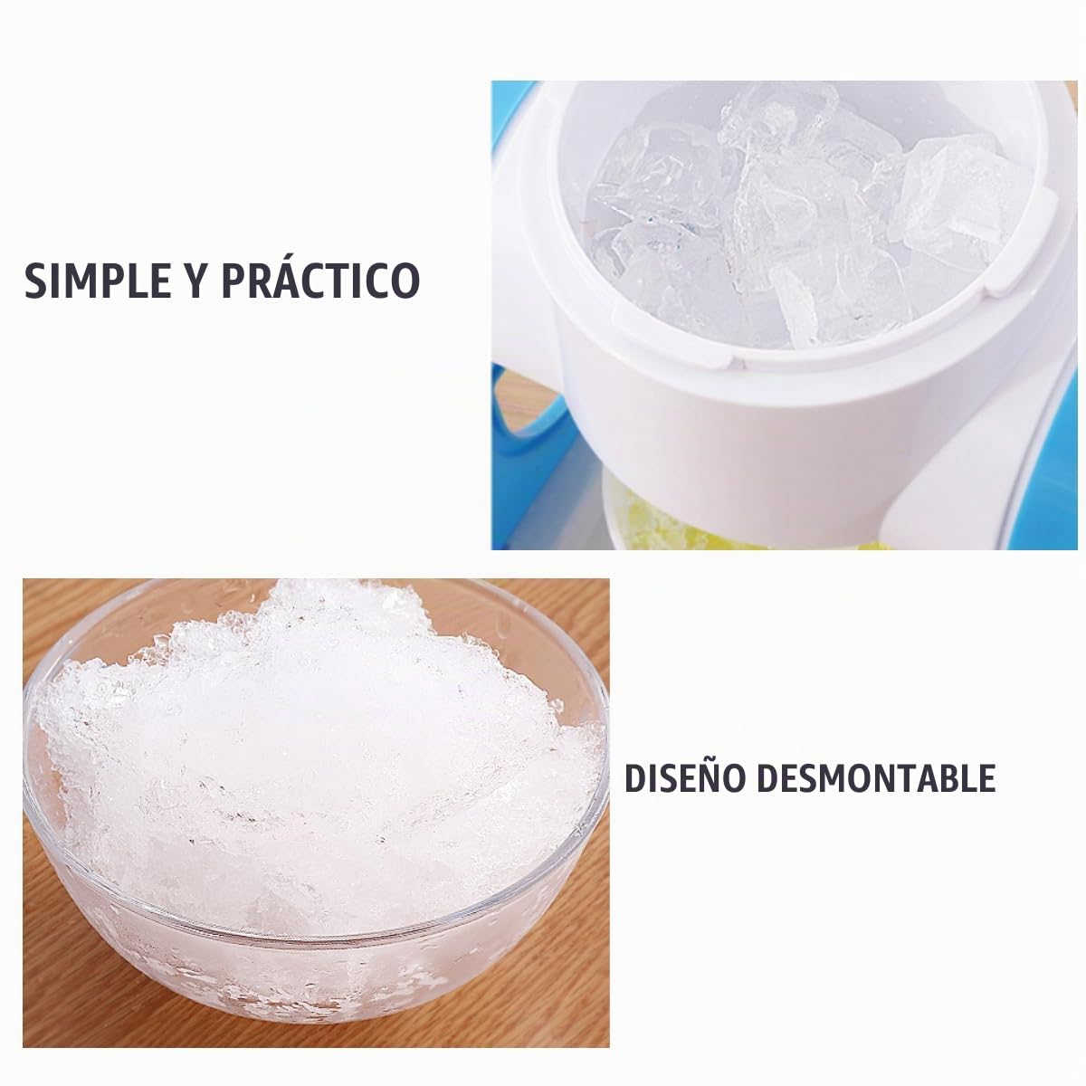Hemobllo Máquina De Hielo Raspado A Mano Máquina para Hacer Granizados Máquina De Hielo Raspado Trituradora De Hielo Afeitadora De Hielo
