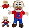 40cm Jeffy Hand Puppet, Jeffy Puppet Plush Toy Doll, Classmates JR Hand Puppet Toys to Role Play Cute Cartoon Puppets, Funny Puppet's Toy for Interactive Performance Storytelling(Dad)