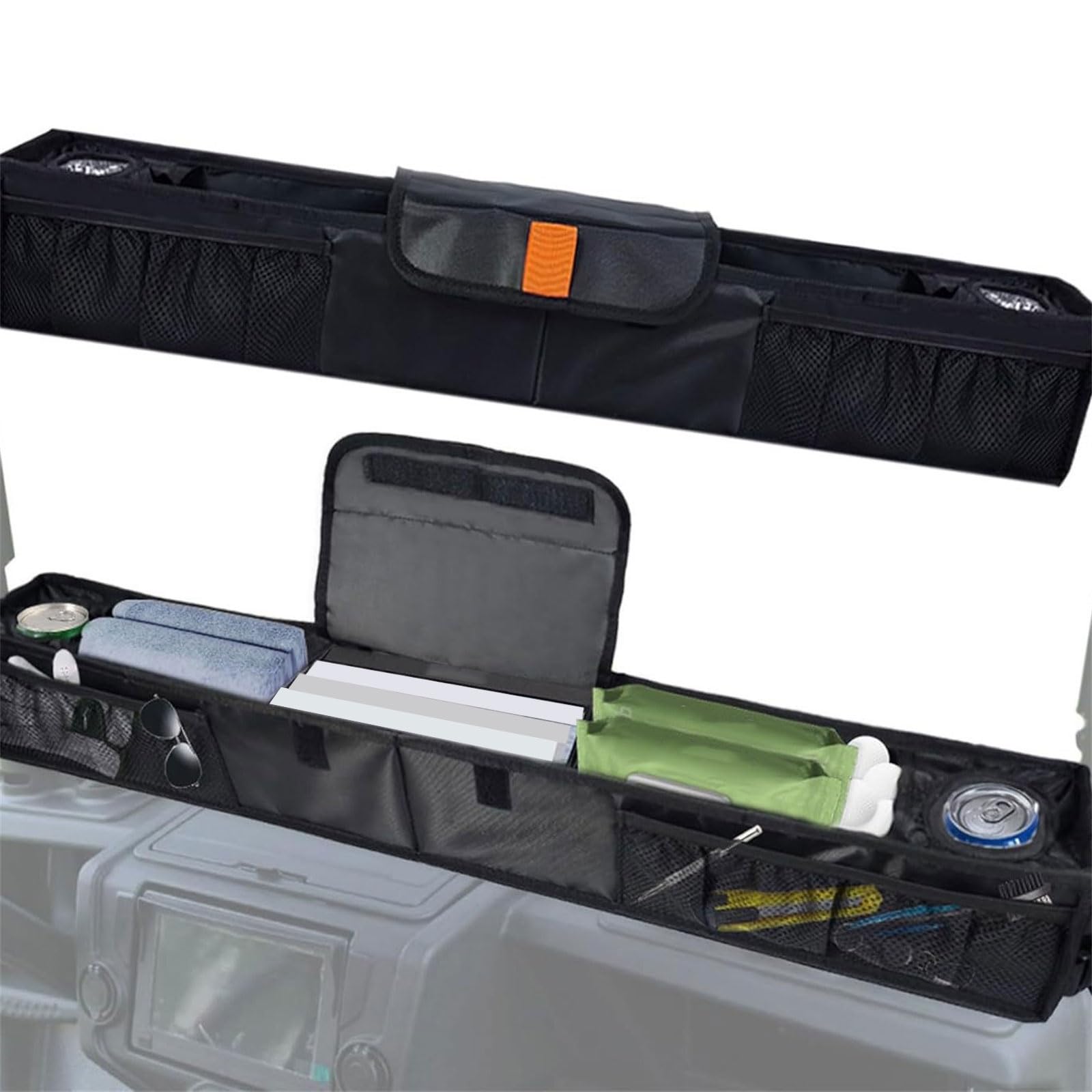 Carrito plegable Solución de almacenamiento rápido de poliéster espacioso interior cierre seguro, resistente al agua, resistente a la intemperie, organizadores de carrito de golf