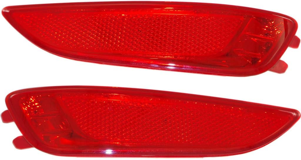CarLights360 For Hyundai Accent Reflector 2012 13 14 15 2016 Pair Driver and Passenger Side Rear Hatchback CAPA Certified | HY1184104 | HY1185104 | 92405 1R200