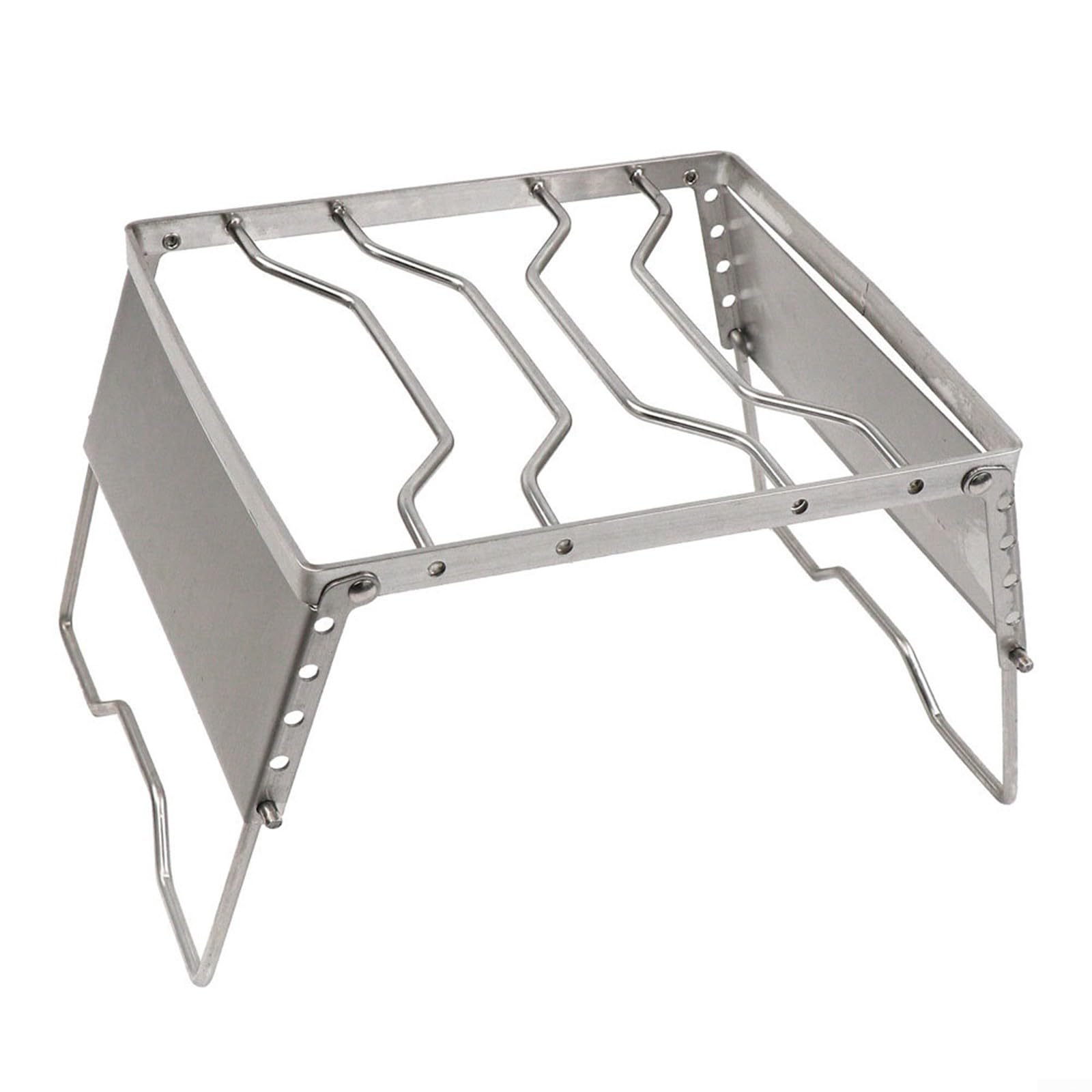 ZYWUOY Parrilla plegable para fogata, parrilla de barbacoa plegable de acero inoxidable para senderismo, barbacoa, pesca