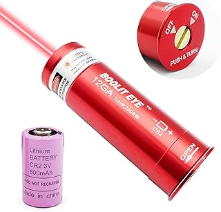 Laser Bore Sight 12GA Red/Green Laser Boresighter Comes with Switch and Large Capacity Battery - BOOLIT EYE