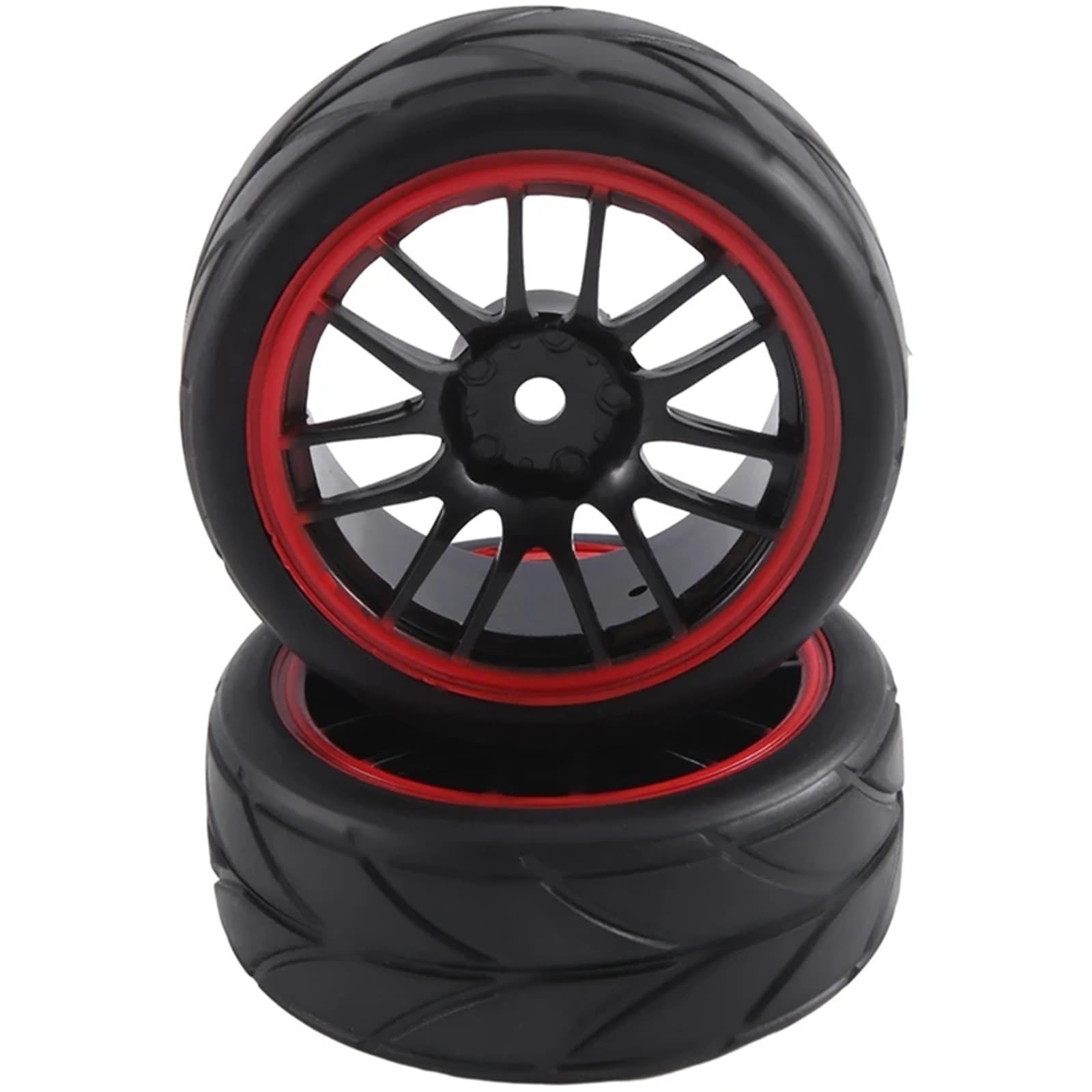 Ricambi Accessori Auto RC 1/10 RC On-Road per Auto da per Turismo, Parti di Ricambio, Accessori di Ricambio, 4 Cerchi Esagonali da 12 Mm, Pneumatici in Gomma da 2,59 Pollici
