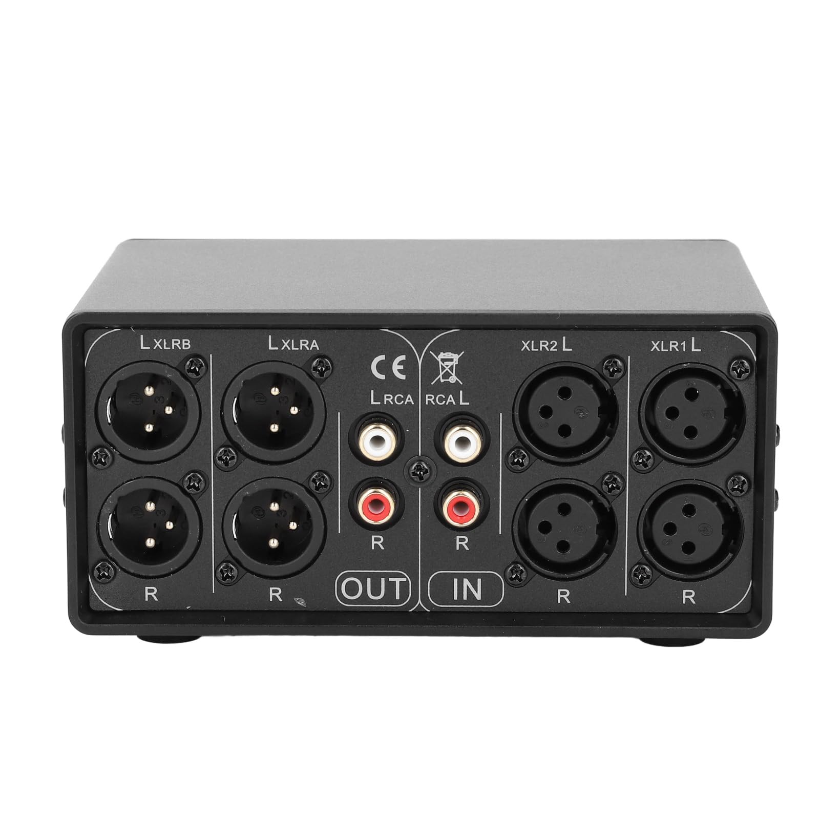Domary Convertidor Estéreo XLR Confiable de 3 en 3 Salidas para una Conmutación de Audio Perfecta en Cine Casa o Estudio, Hecho Aleación Aluminio