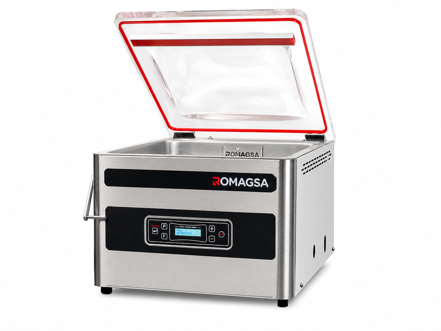 Envasadora al Vacío Profesional V220S con Sensor Botonera Electrónica | Bomba 20 m³/h | Doble Barra de Sellado 2 x 450 mm | Gas Inerte | Máquina para Hostelería Profesional