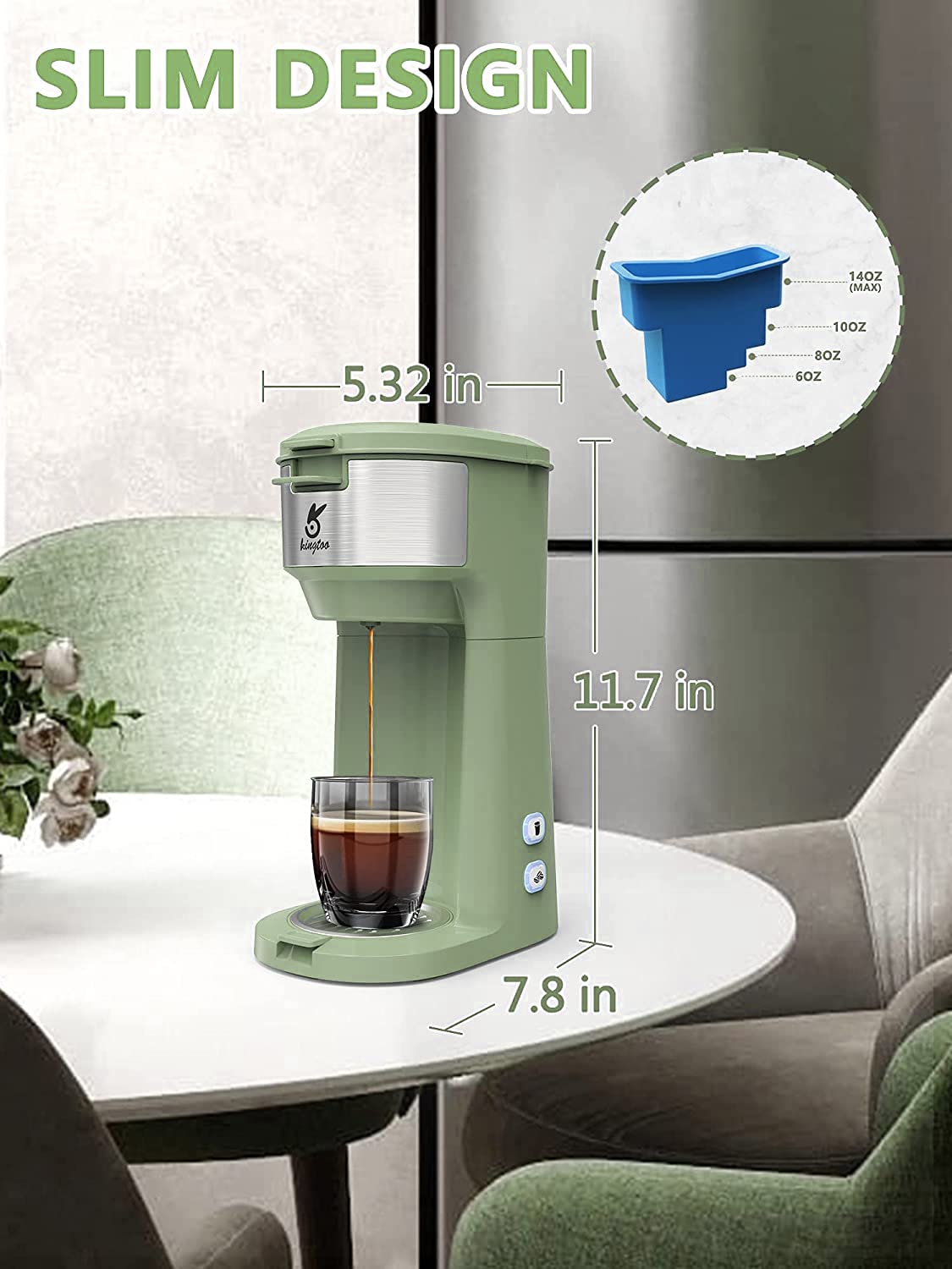 Amazon | KINGTOO コーヒーメーカー シングルサーブコーヒー