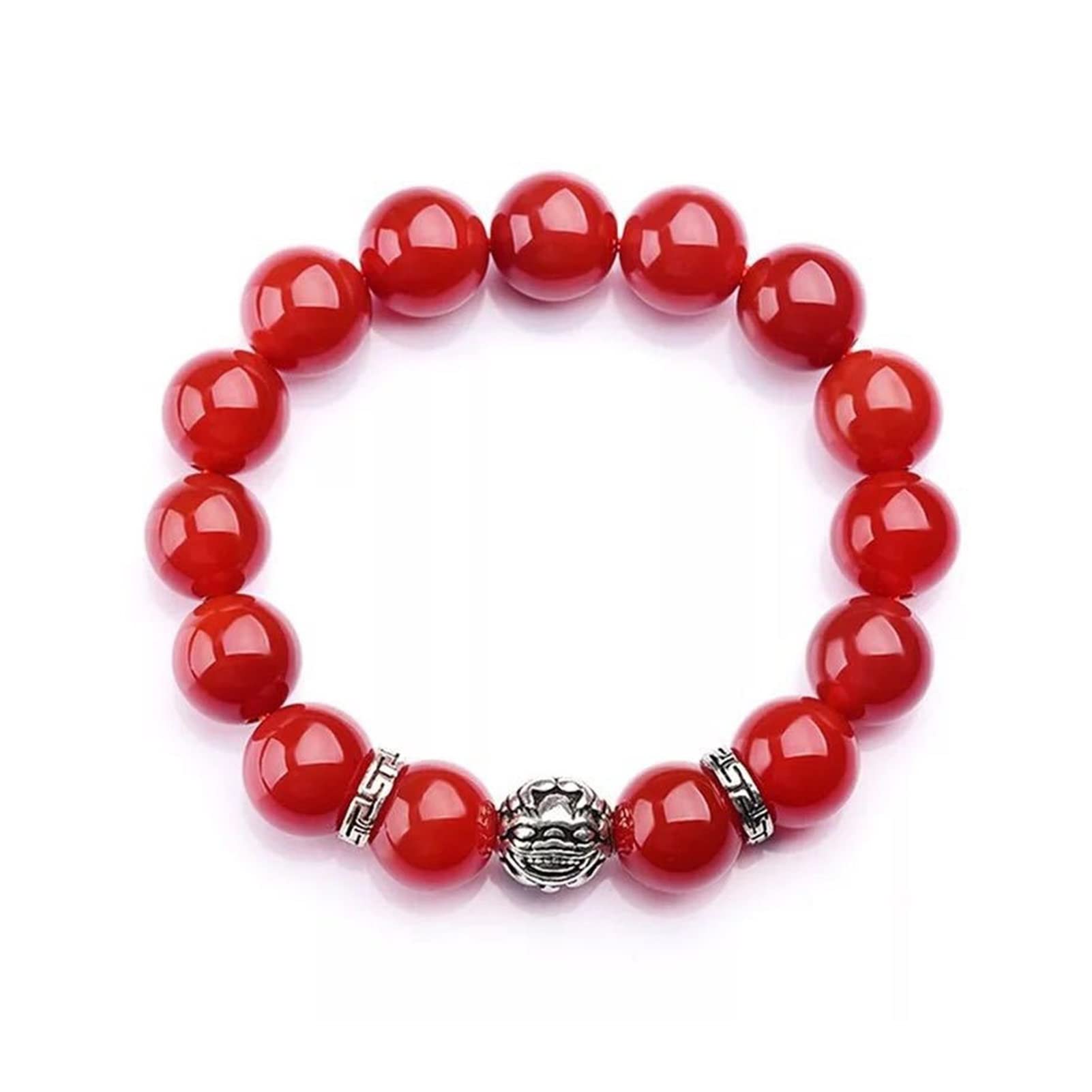 Amazon.co.jp: ジュエリーギフト ブレスレット天然赤瑪瑙ラウンド  