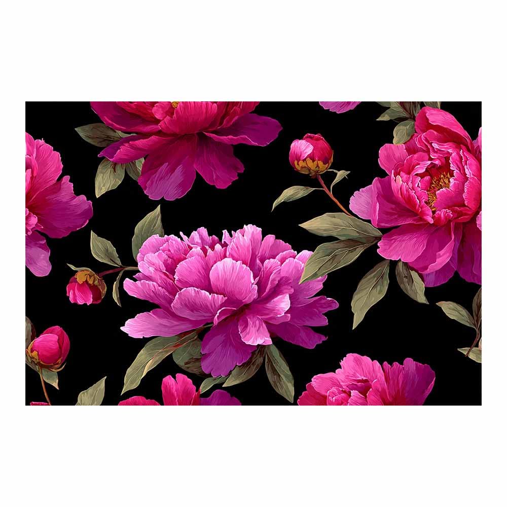 Xeniou Multicolor Flowers Wall Canvas Magenta Peony Wall Decor Canvas Wall Art, For Bedroom Bathroom Living Room Home Wall Decor(Multicolor)-70X100cm Unframed