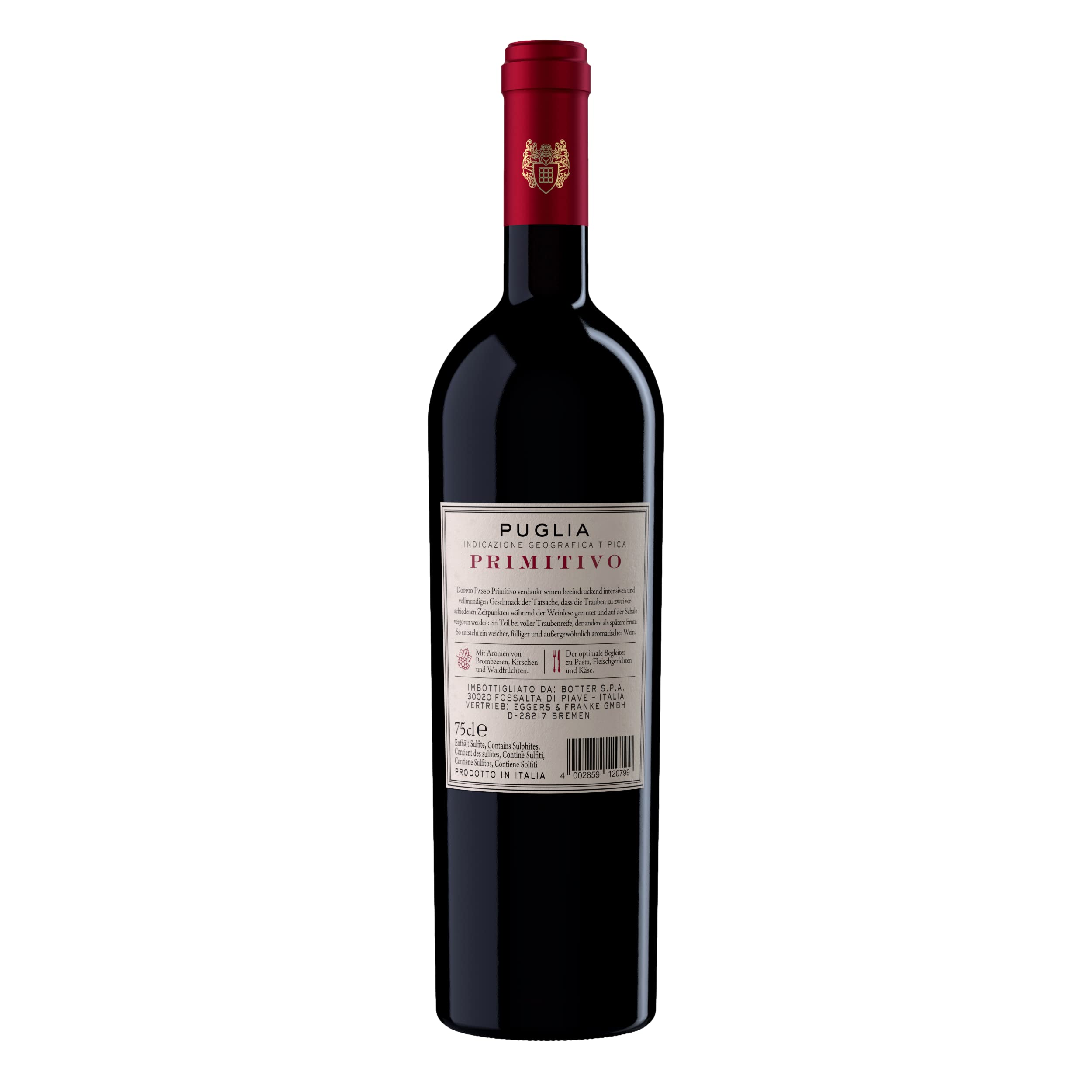 Doppio Passo Primitivo Puglia, Rotwein Italien, 6 x 750ml - 3