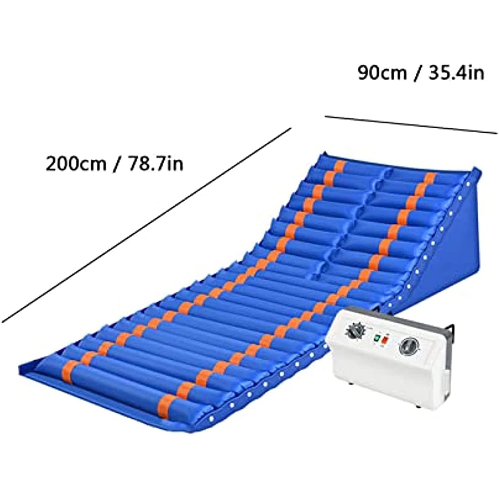 MObyat Colchón De Presión Alterna, Colchón De Aire Antiescaras con Bomba, Soporte De Carga Seguro ≤135 Kg/Levantamiento Automático De Espalda/Masaje De Ondas, Tratamiento Úlceras por Presión