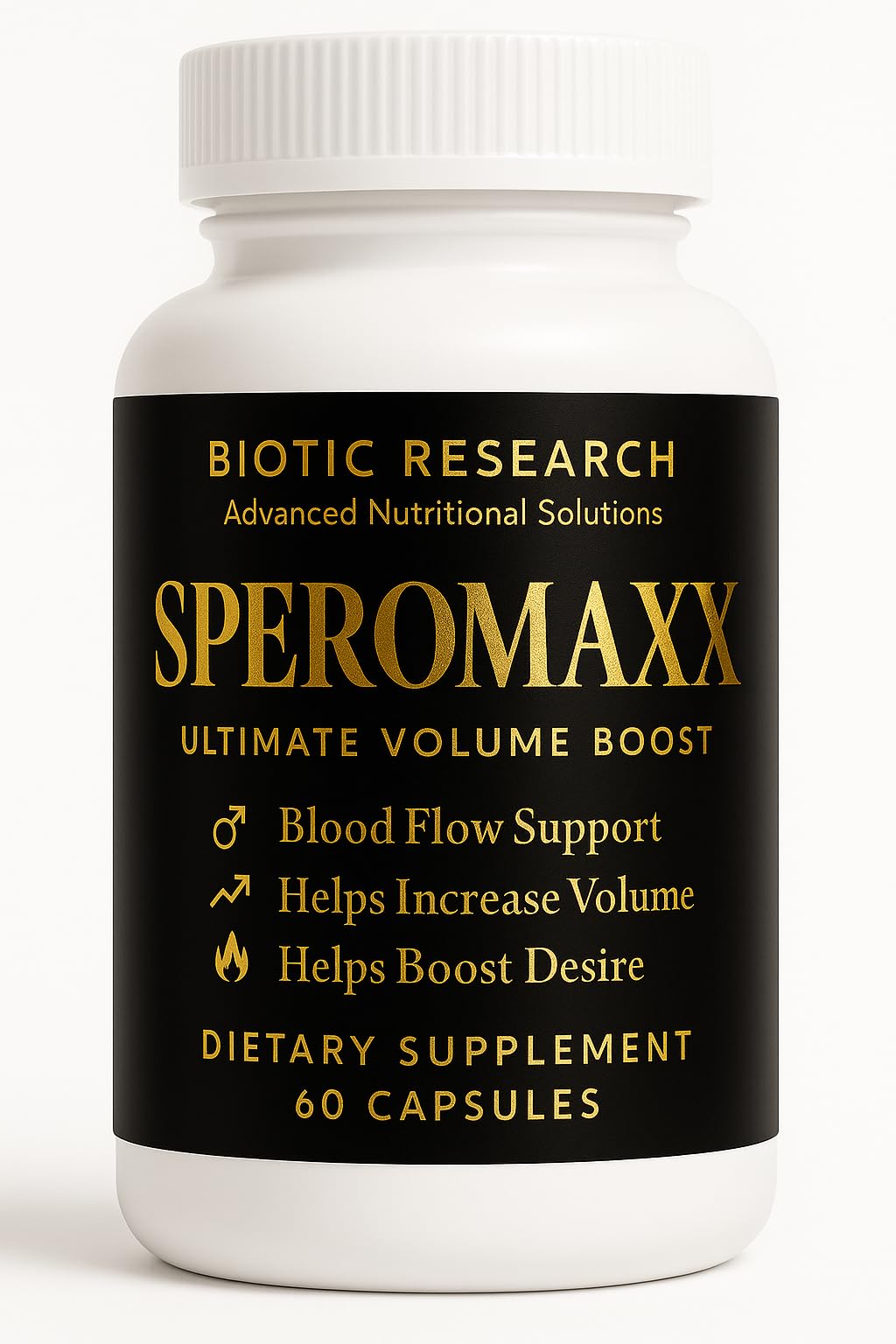 Speromaxx Pills for Men Fast Acting Blood Flow for Male Enlargement + Load Size | 9 Research Backed Ingredients for Girth, Size, Stamina & Desire - 60 Capsules