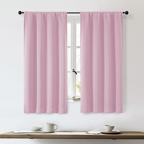 Miniatura 21 de OWENIE Sally Ever Green Cortinas Opacas para Dormitorio Sala de Estar 63 Pulgadas de Largo Juego de 2 Paneles, Aislamiento Térmico Ahorro de Energía