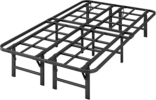 Miniatura 25 de ZIYOO Base de cama plegable resistente California King de 16 pulgadas de alto, plataforma de metal, no necesita somier, fácil montaje, sin ruido,