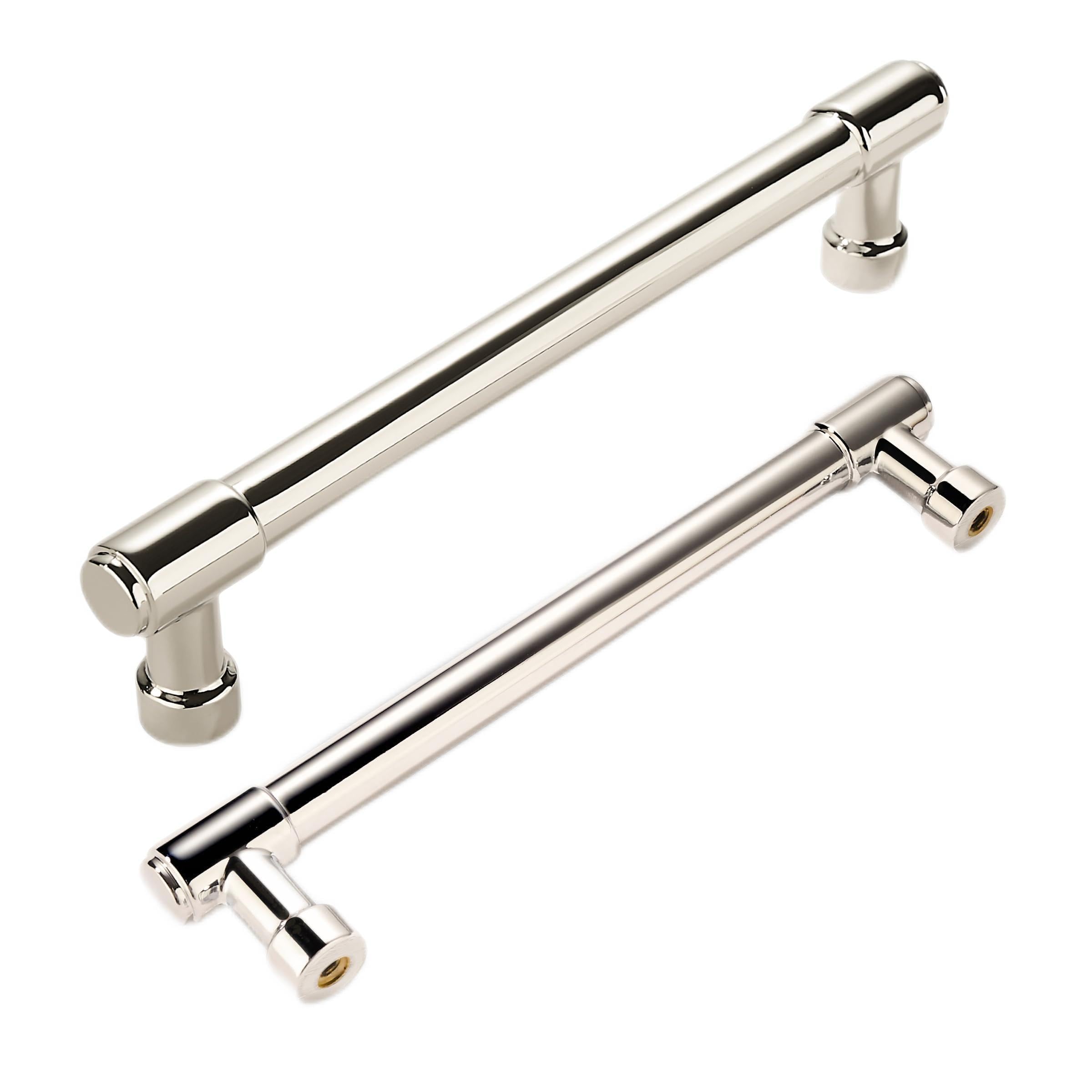 khtumeware 10 Pack 5 Inch Polished Nickel Cabinet Pulls - Kitchen Drawer Handles