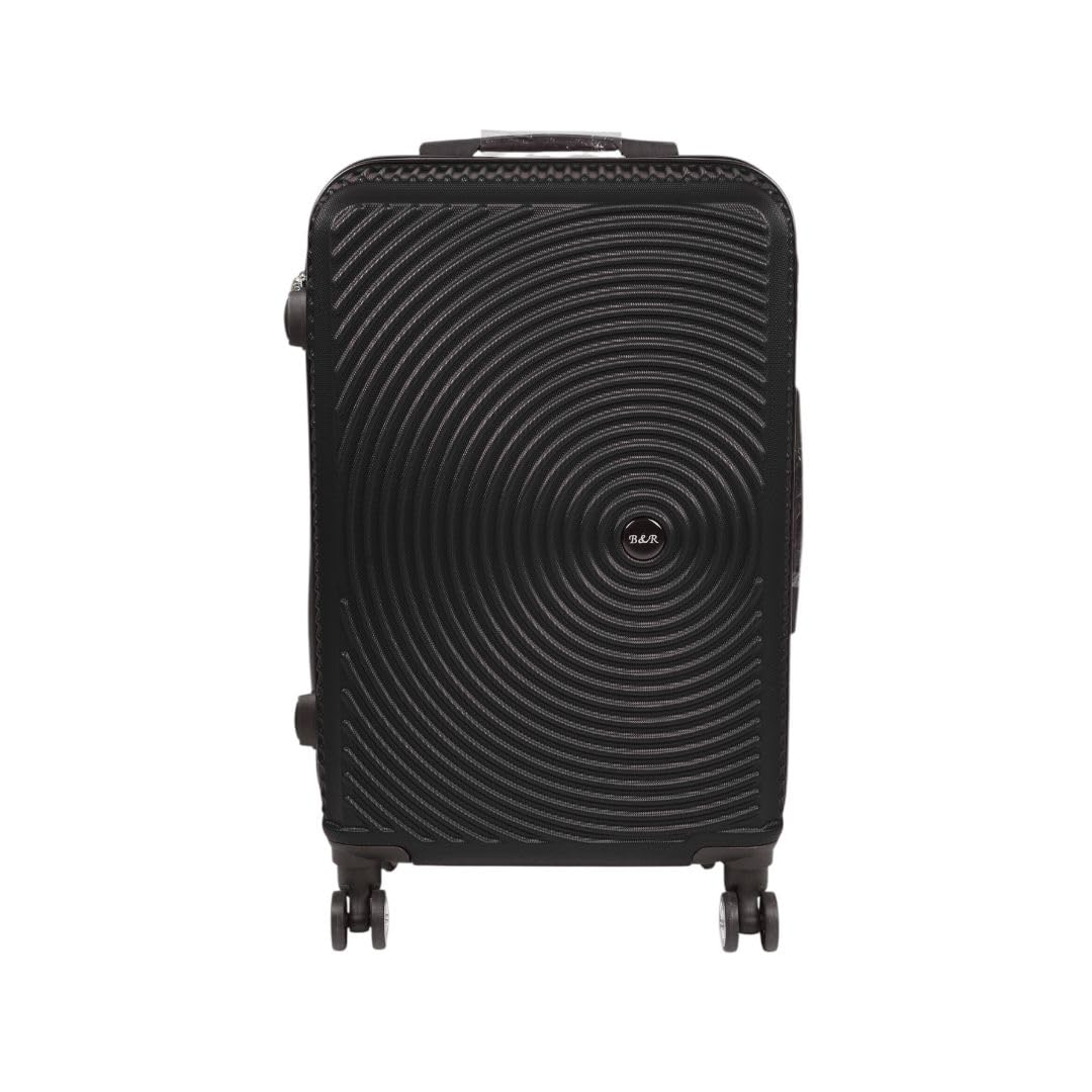 Juego de Maletas de Viaje 3 Piezas ABS | Cabina 20” (57x37x21 cm), 24” (67x44x26 cm) y 28” (77x50x30 cm) | Rígidas con 4 Ruedas 360°, Cerradura de Combinación y Diseño Reforzado (NEGRO)