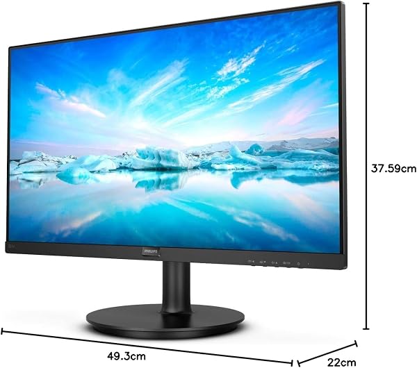 Philips Monitor 221v8 22 pollici 1920x1080, FHD, 75Hz, VA Panel, 4ms GtG, (HDMI1) Adaptive Sync, Nero - 4