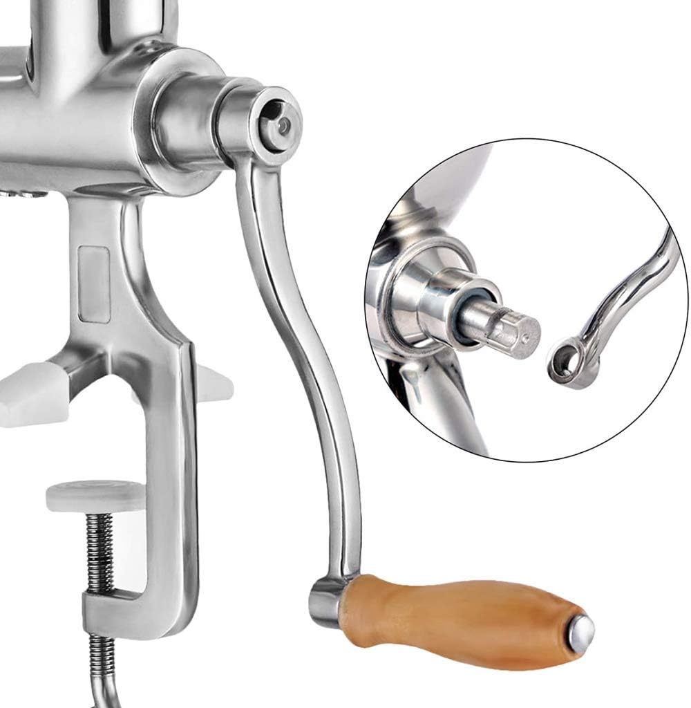 Juicer Squeezer Fruit Vegetable Juicer 304 Stainless Steel for Wheatgrass and Leafy Vegetables Stainless Steel 3 Filters Without Power (Manual)