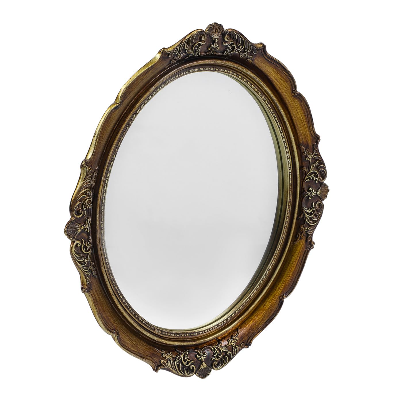 Miroir mural décoratif vintage parfait au-dessus d'un buffet de salon
