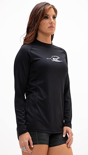 Miniatura 2 de DEVOPS Camiseta de protección UPF 50+ para mujer, manga larga, para surf en la playa, protección UV y sol