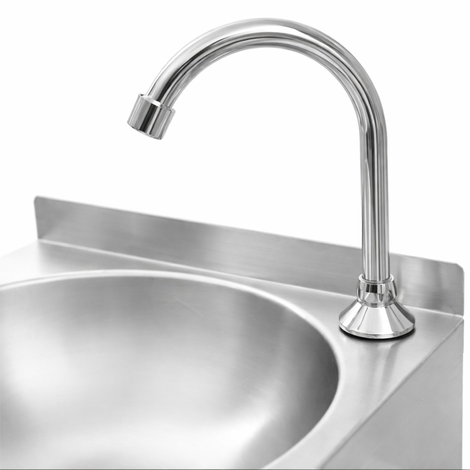 Mahlzeit Lavandino in acciaio inox con azionamento a ginocchio | Lavello per ristoranti, lavandino industriale, lavandino a parete per la ristorazione | Lavandino industriale a parete, lavello in