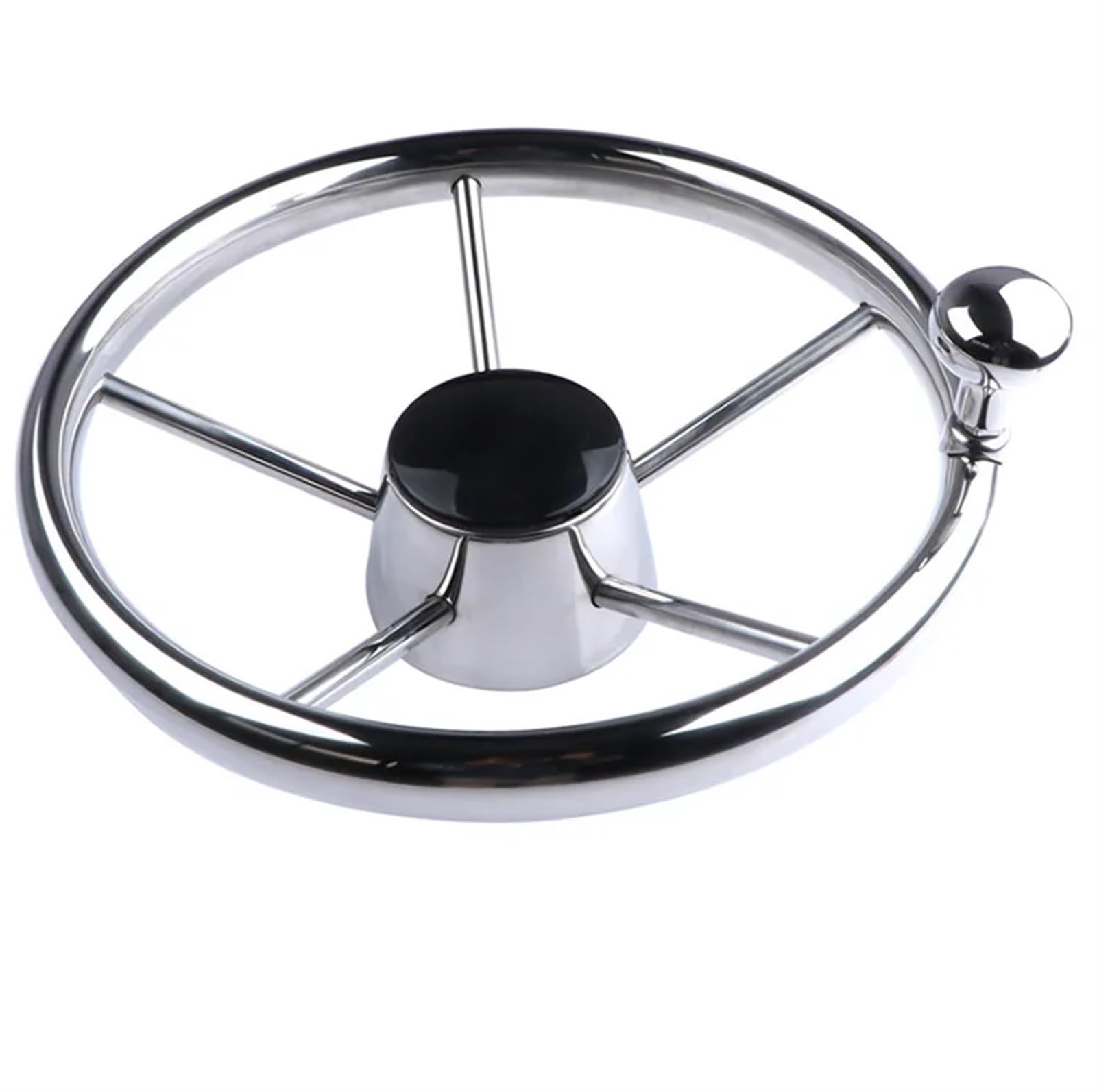 Windzerdong 1pcs Boat Accessories Steering Wheel With Knob Stainless Steel 5 Spoke 25 Degree 11'' (279.4mm) For Marine Yacht