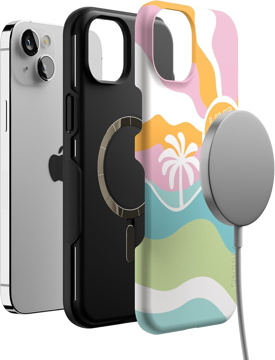 Casely iPhone 14 Plus Case | Pura Vida | Tropical Dreams | Bold Protective Design | Compatible with MagSafe