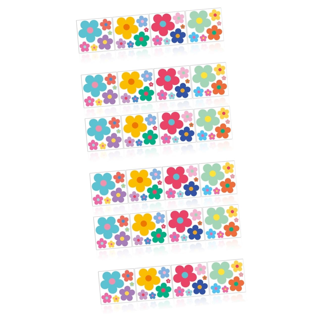 Décoration de chambre esthétique fleurs stickers muraux modulables 24 pièces