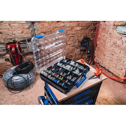 Sortimo T-BOXX G mit 23 Insetboxen H63 – Transparenter Deckel, robuste Kleinteilebox für Werkstatt & Fahrzeug – Flexible Unterteilung, sichere Aufbewahrung & schneller Zugriff – Kompatibel mit WorkMo