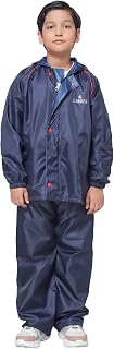 THE CLOWNFISH Kid's Waterproof Double Coating Reversible Standard Length Raincoat With Hood & Reflector Logo At Back, Top... Price In India