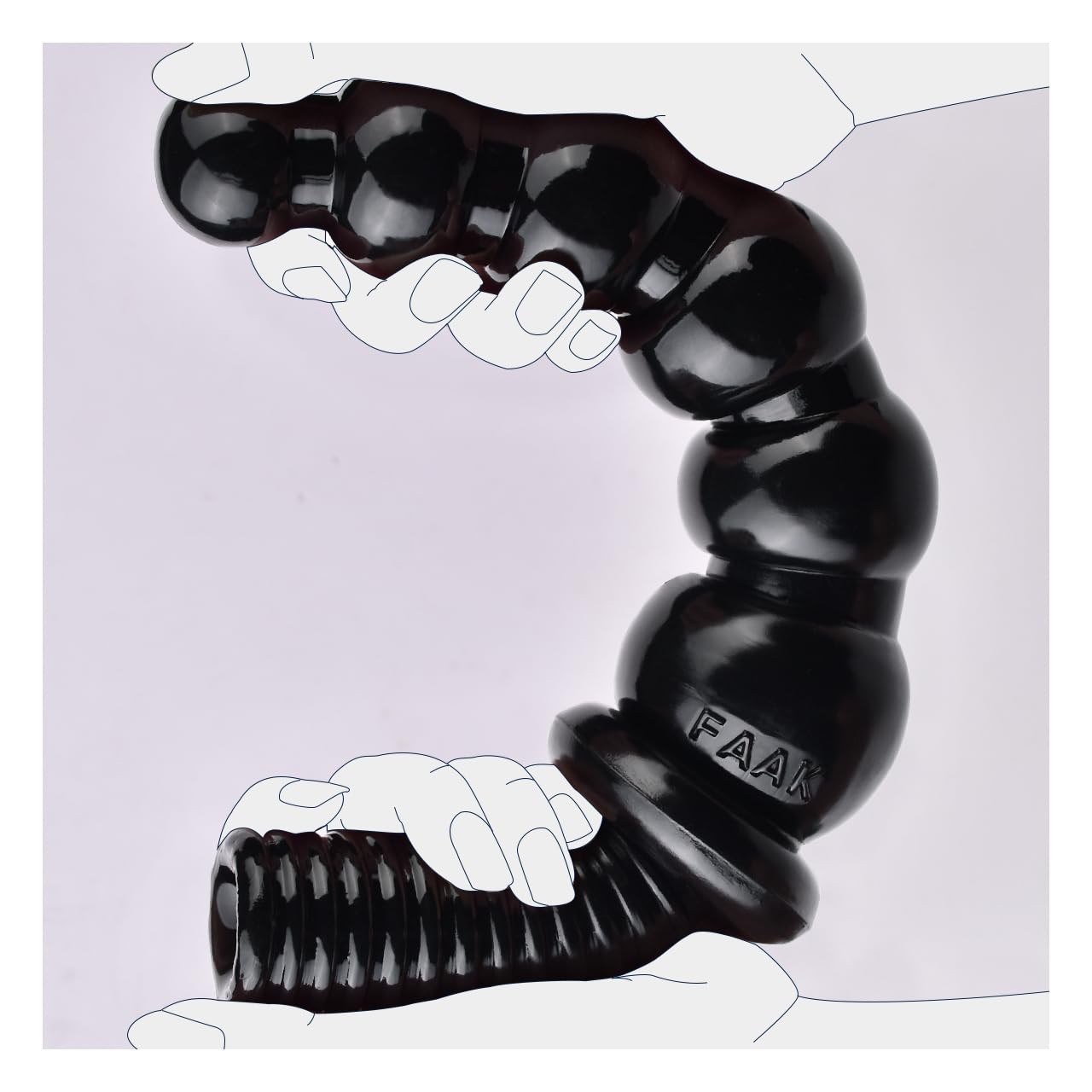 Juguetes sexuales con consolador anal XL erótico,Consolador FAAK multibolas con mango,9,8'' insertable con 6 bolas para los amantes del butt plug,consolador con cuentas para la diversión anal (negro)