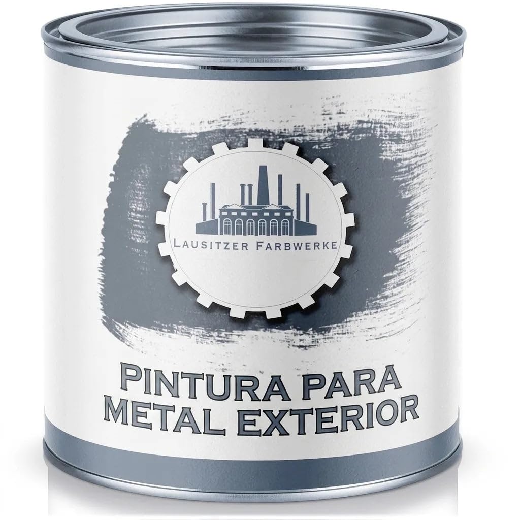 pintura para metal exterior pintura para metal tradicional Esmalte acabado perfecto superficies metálicas (20 L, Gris piedra (RAL 7030)) Lausitzer Farbwerke