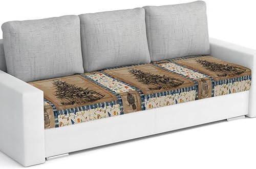 Fundas de cojín para sofá, diseño de cardenal de Navidad, muñeco de nieve, árbol de Navidad, caja de regalo, fundas elásticas para sofá, fundas