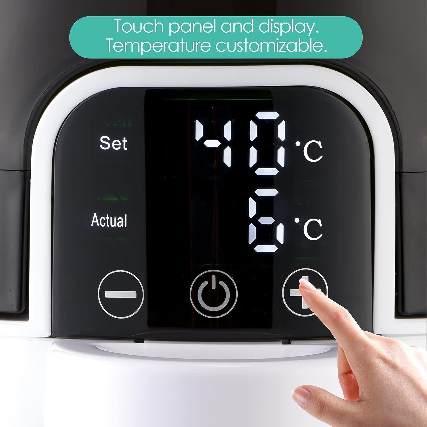 Bellababy Flaschenzubereiter für Babys,Flaschenwärmer Baby,Instant Warmer 5~15 Minuten,Wasserspender für Sofortige Herstellung von Formelflaschen,Abnehmbarer Behälter,Einfache Reinigung,Schwarz