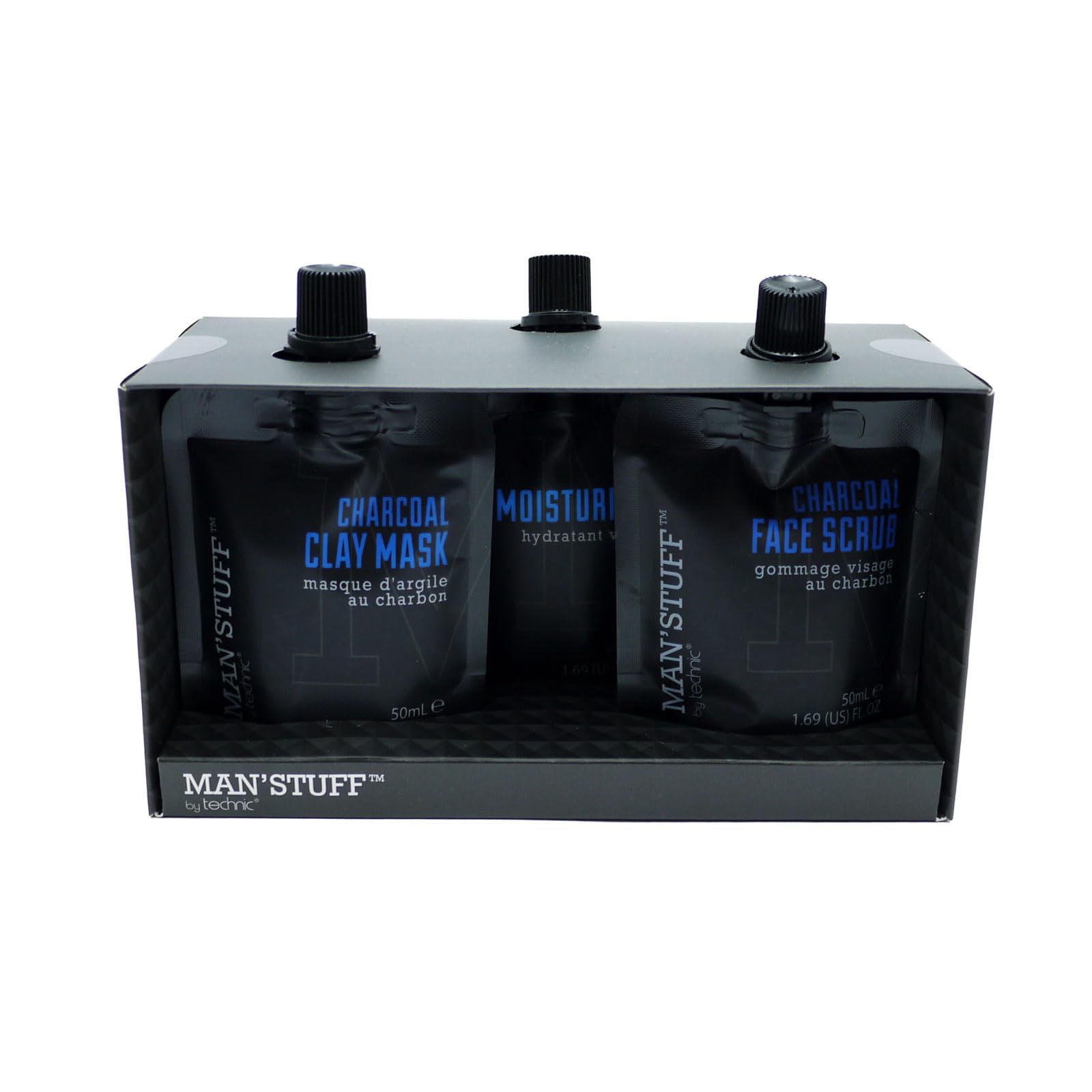 Technic Man'Stuff Charcoal Skincare Set - 3 x 50 ml