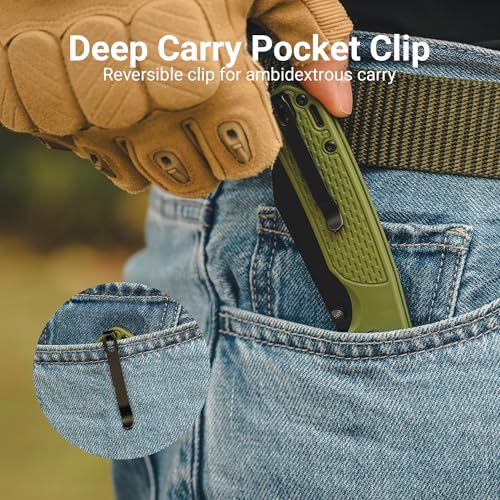 Image of CJRB Pyrite-Light Folding Pocket Knife, 3.34'' AR-RPM9 Steel Blade, Green
