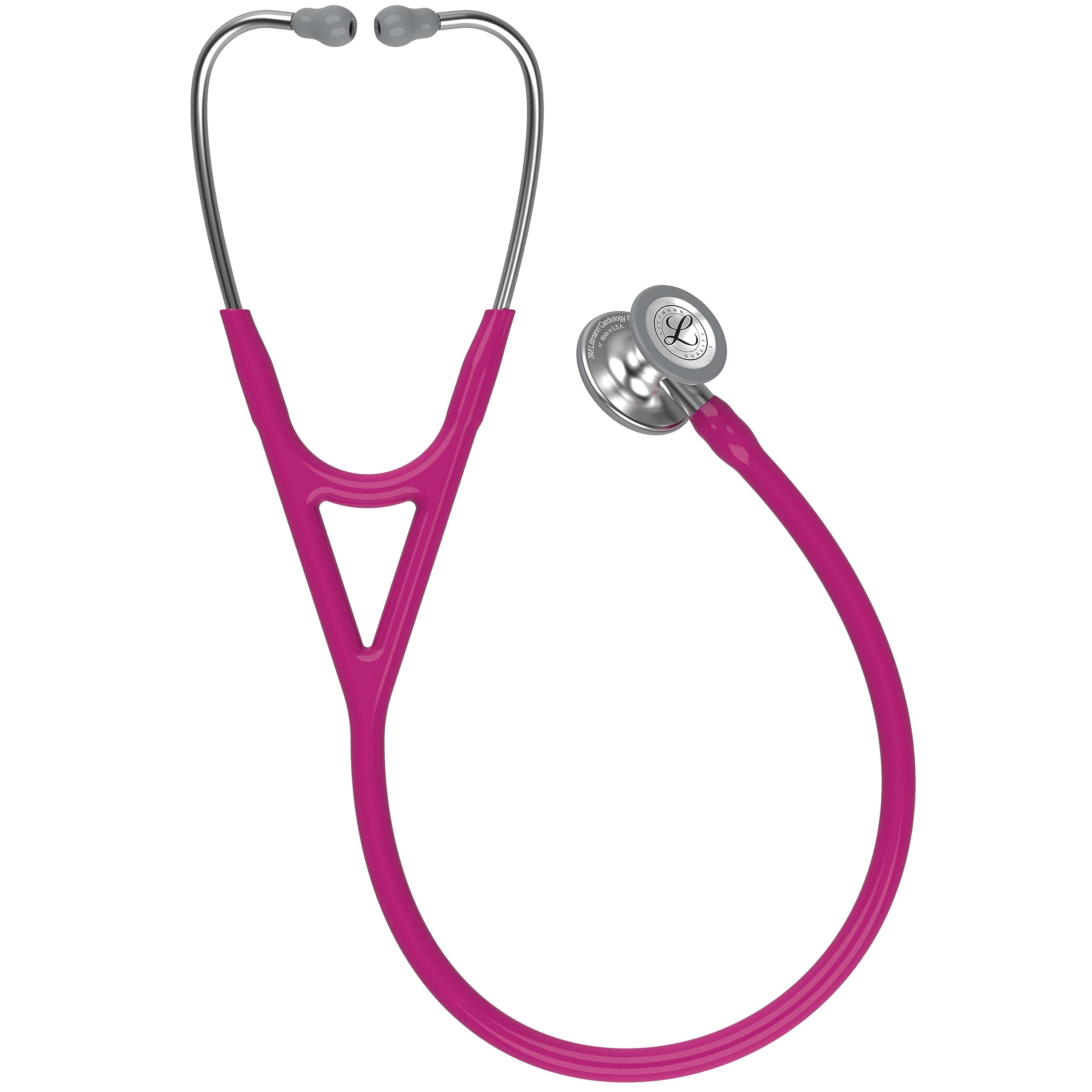 3M Littmann Cardiology IV Estetoscopio con Grabado Gratuito y Linterna Pupilar de Regalo (Frambuesa)