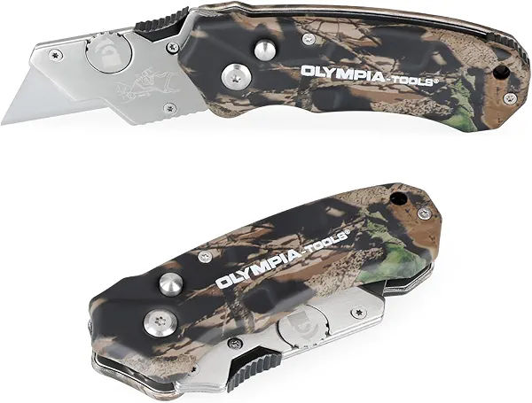 Knife Folding Camo Utility Green