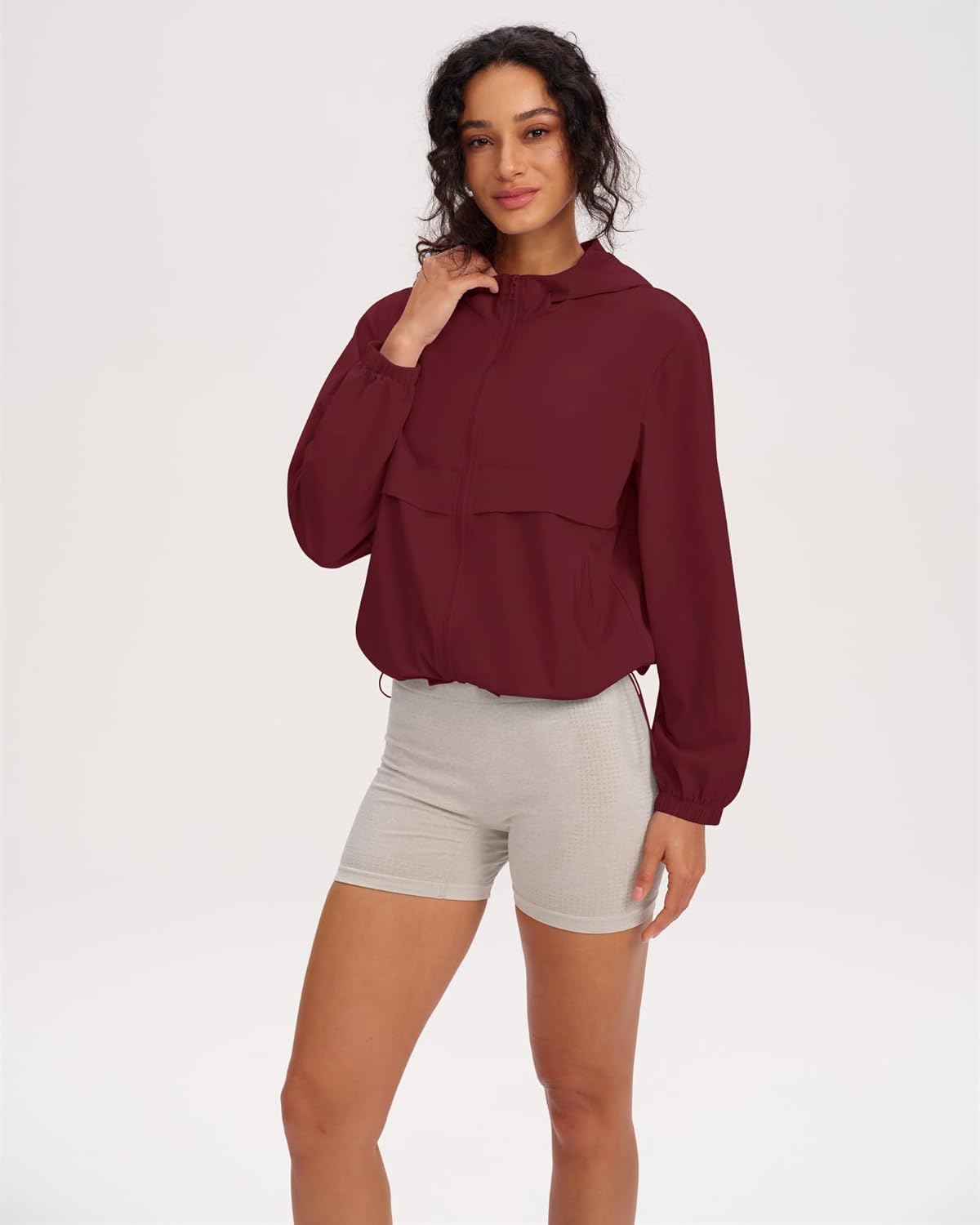 Locachy Women's Lightweight Athletic Workout Hoodie UPF 50+ Sun Protection Long Sleeve Full Zip Running Outdoor Jacket - Image 4