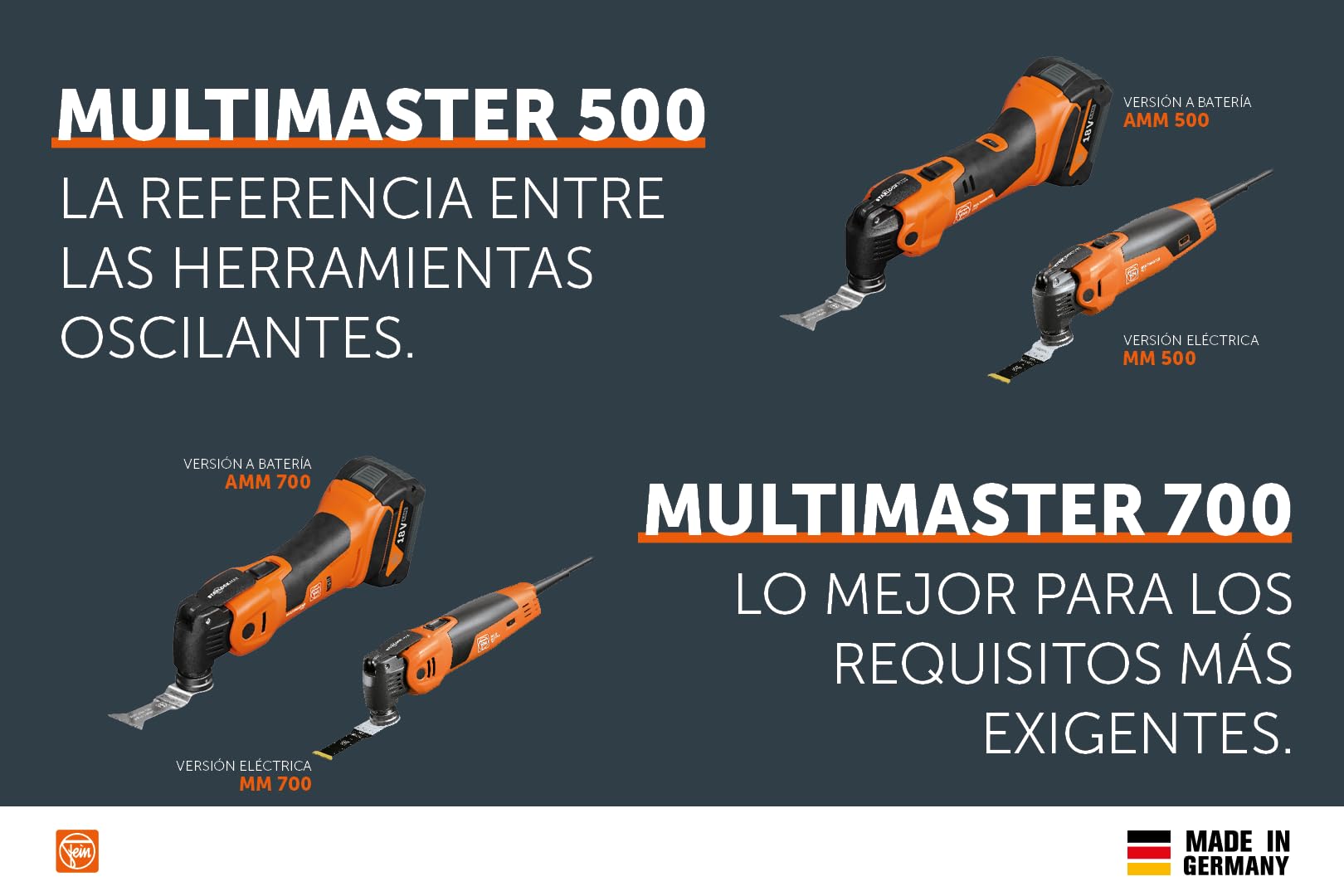 FEIN Multimaster MM 500 Plus Top, rápida velocidad de corte con más de 30 accesorios, Motor FEIN 350 W, Sistema antivibración, Portaherramientas StarlockPlus, Cambio de herramienta rápido QuickIN